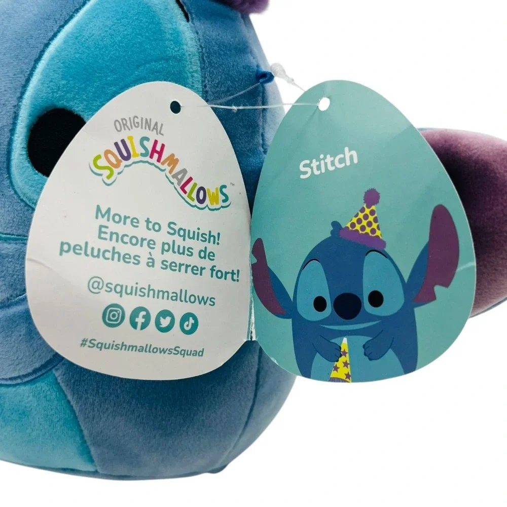 Squishmallows Disney Birthday Stitch wearing hat holding party‎ favor 10
